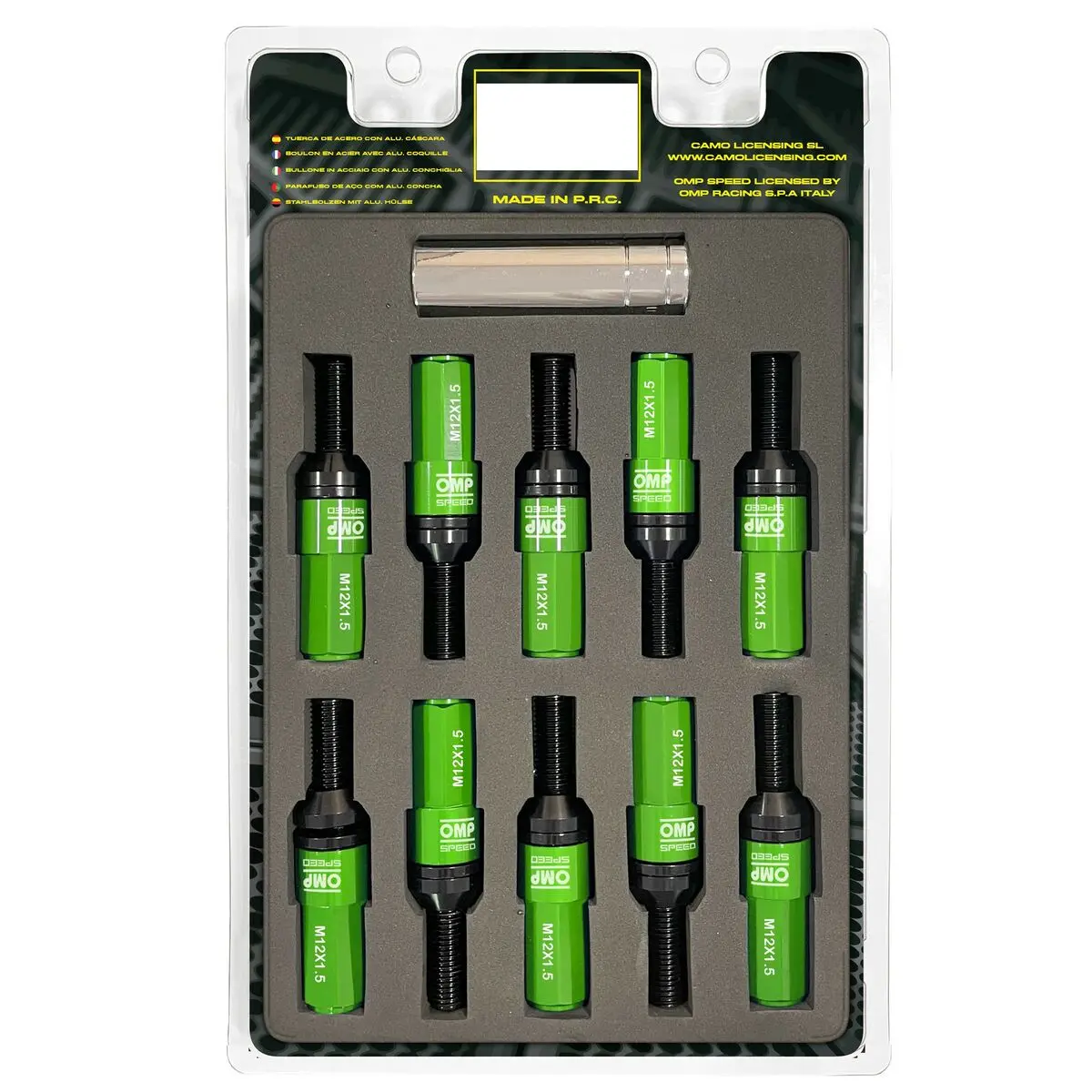 Kit De Parafusos Omp Omps09981208 28 Mm Verde M12 X 1,50 1