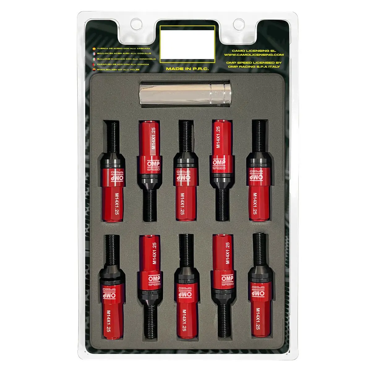 Kit De Parafusos Omp Omps09971406 28 Mm Vermelho M14 X 1,25 1
