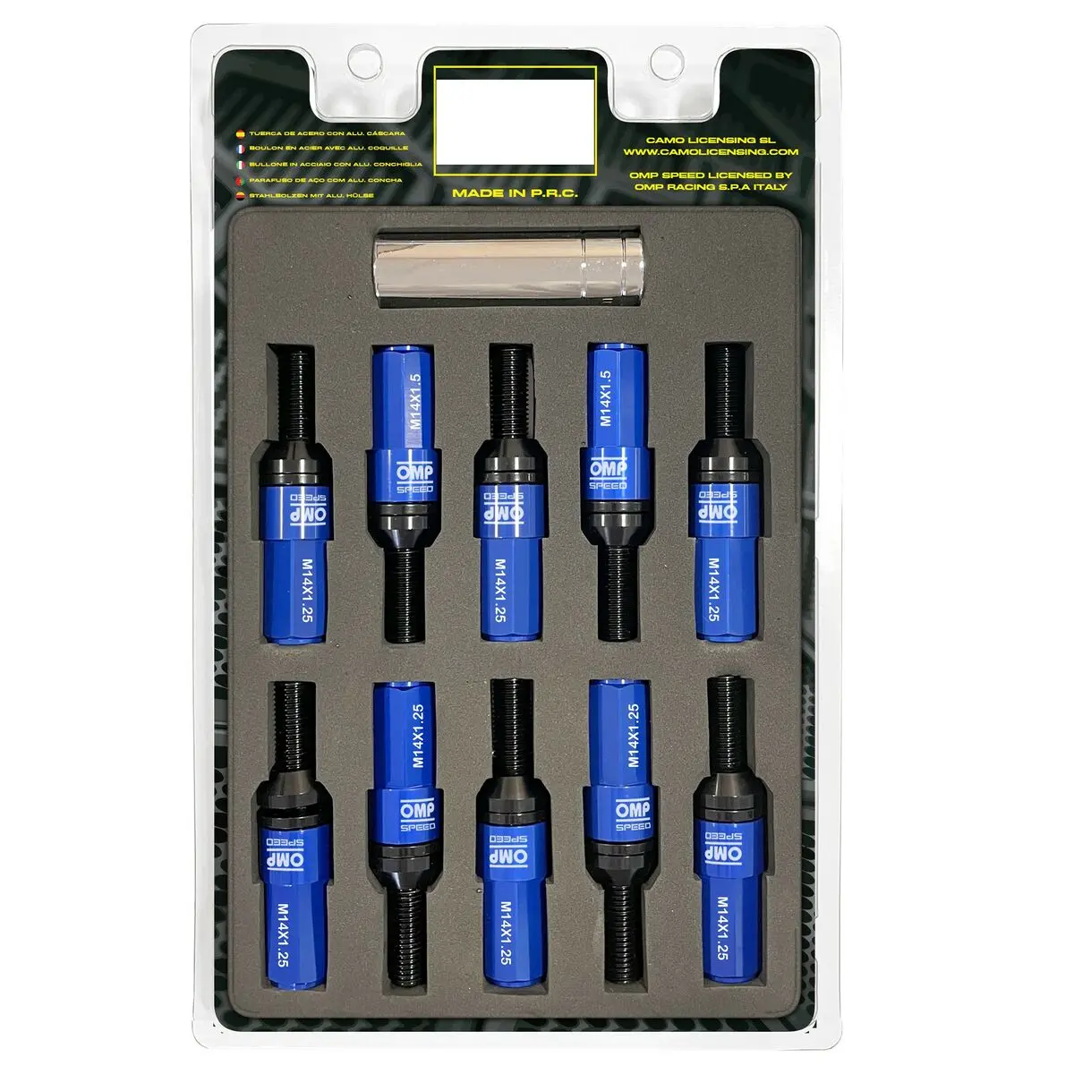 Kit De Parafusos Omp Omps09971407 28 Mm Azul M14 X 1,25 1