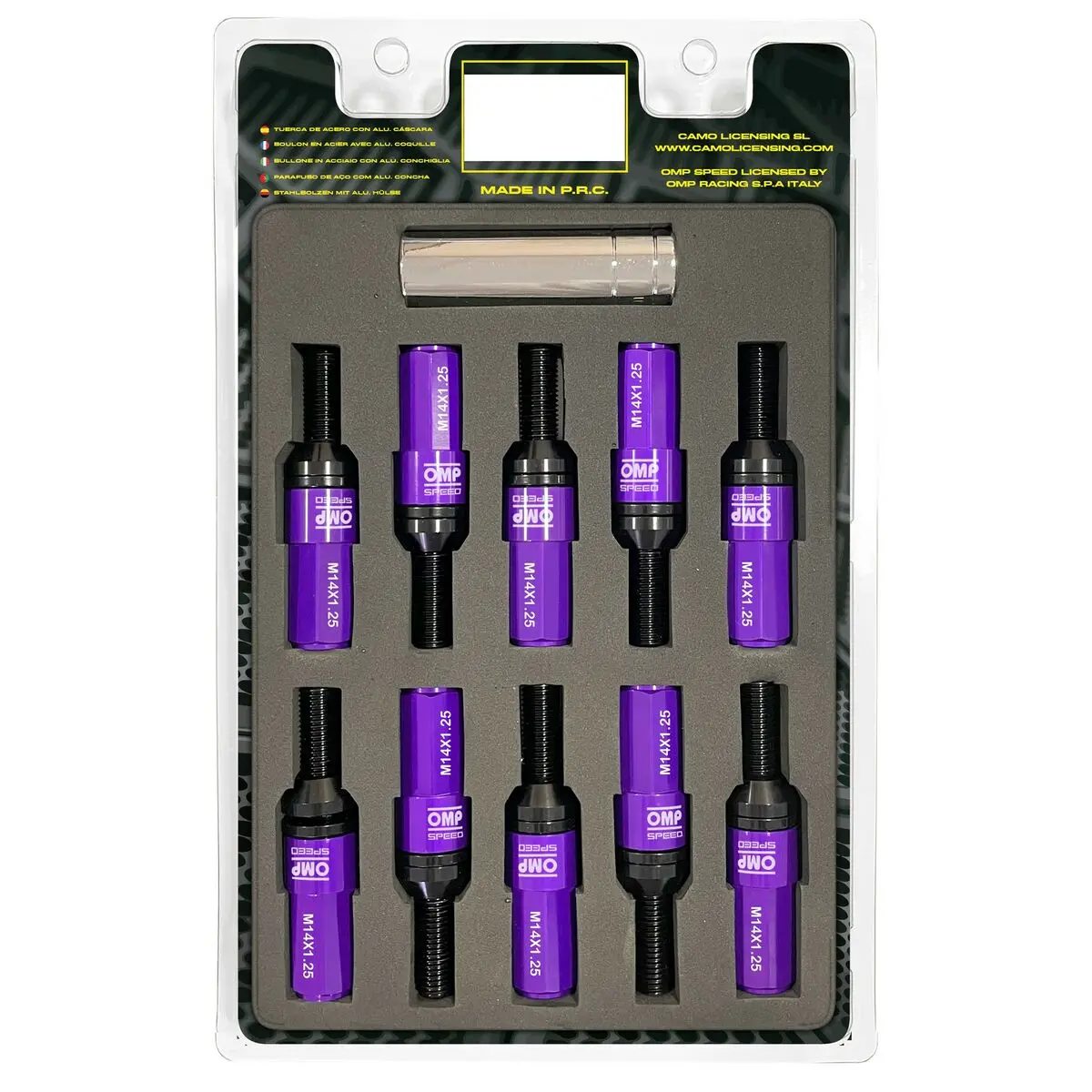 Kit De Parafusos Omp Omps09971411 28 Mm Roxo M14 X 1,25 1