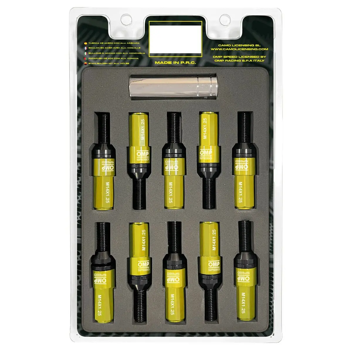 Kit De Parafusos Omp Omps09971409 28 Mm Amarelo M14 X 1,25 1