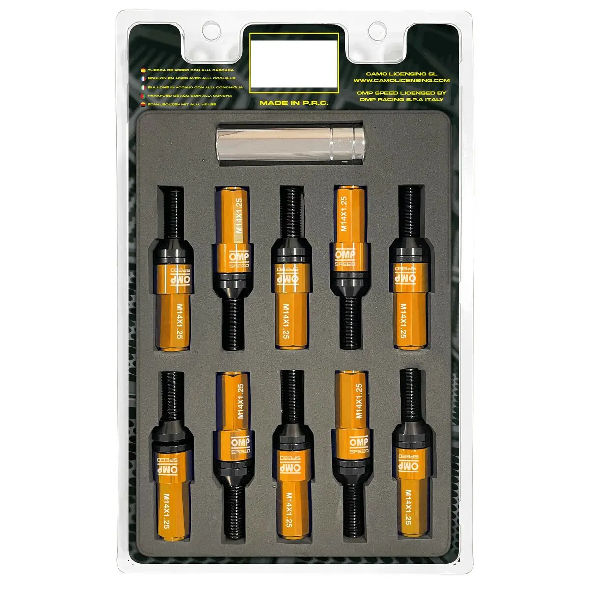 Kit De Parafusos Omp Omps09971410 28 Mm Laranja M14 X 1,25 1