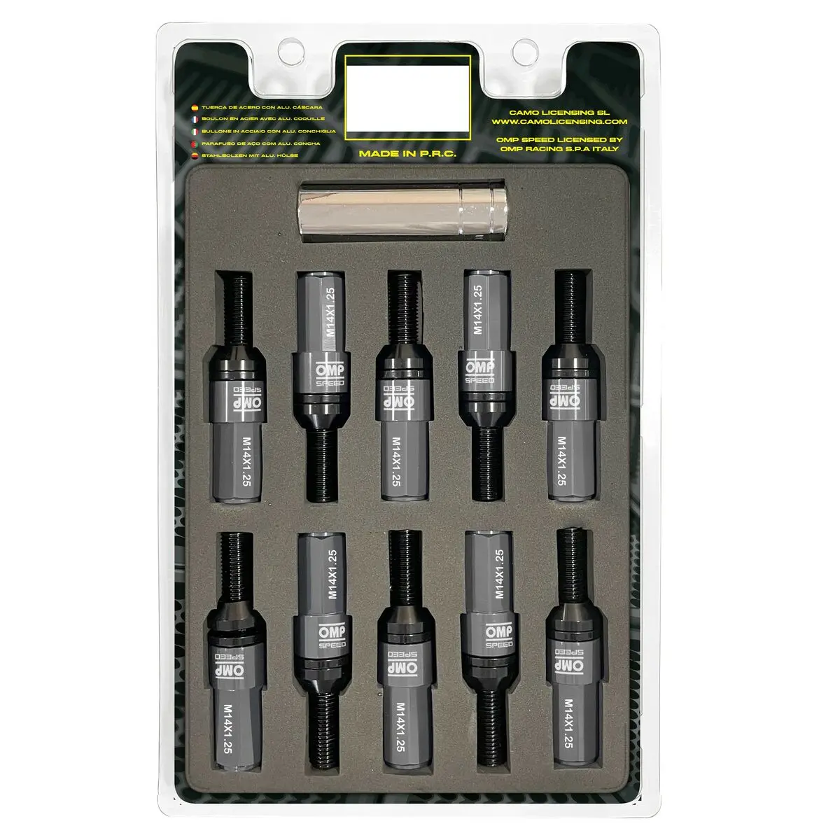 Kit De Parafusos Omp Omps09971402 28 Mm Prata M14 X 1,25 1