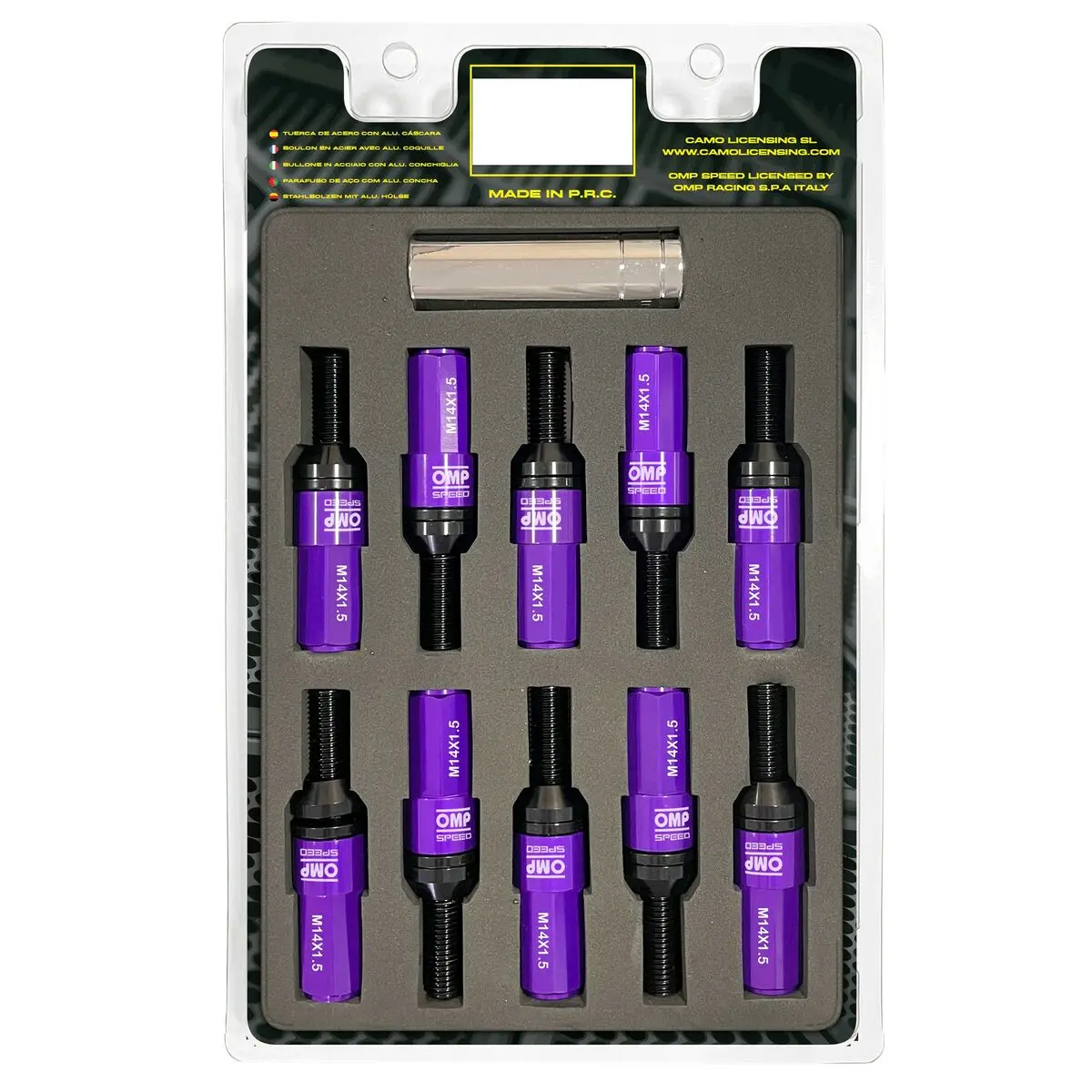 Kit De Parafusos Omp Omps09981411 28 Mm Roxo M14 X 1,50 1
