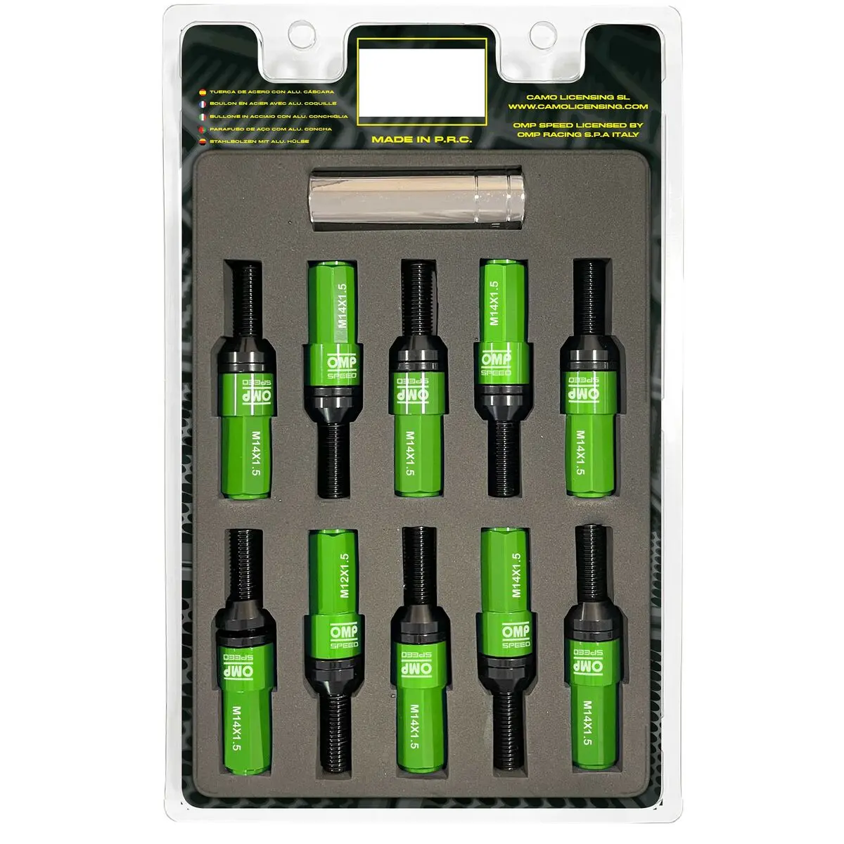 Kit De Parafusos Omp Omps09981408 28 Mm Verde M14 X 1,50 1