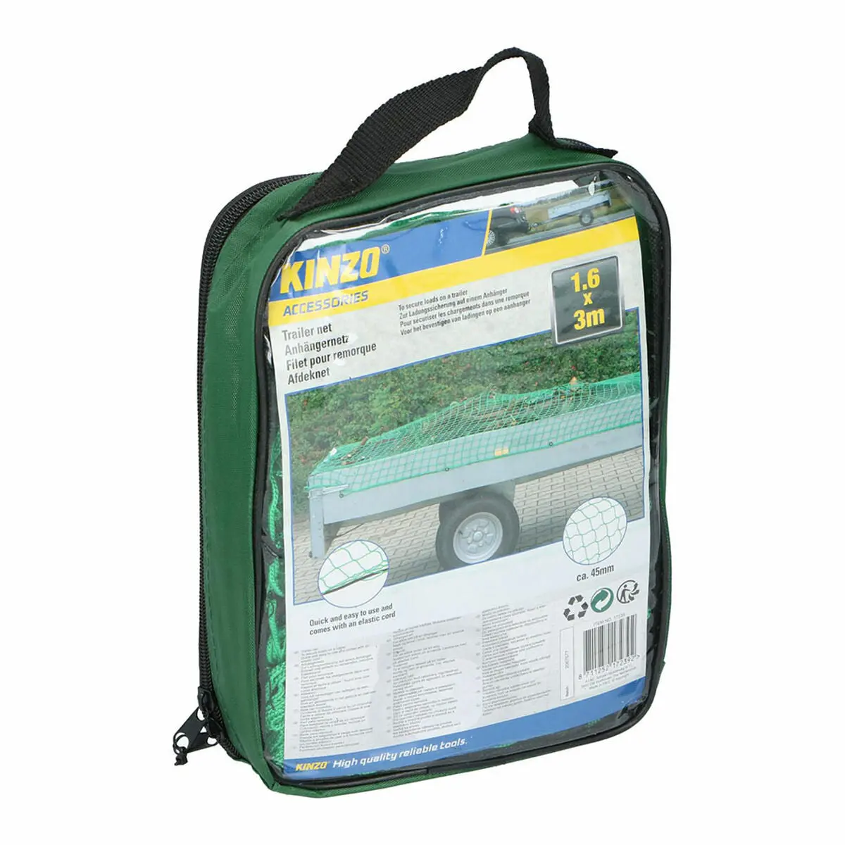 Rede De Reboque Kinzo Verde Polipropileno 1,6 X 3 M 1
