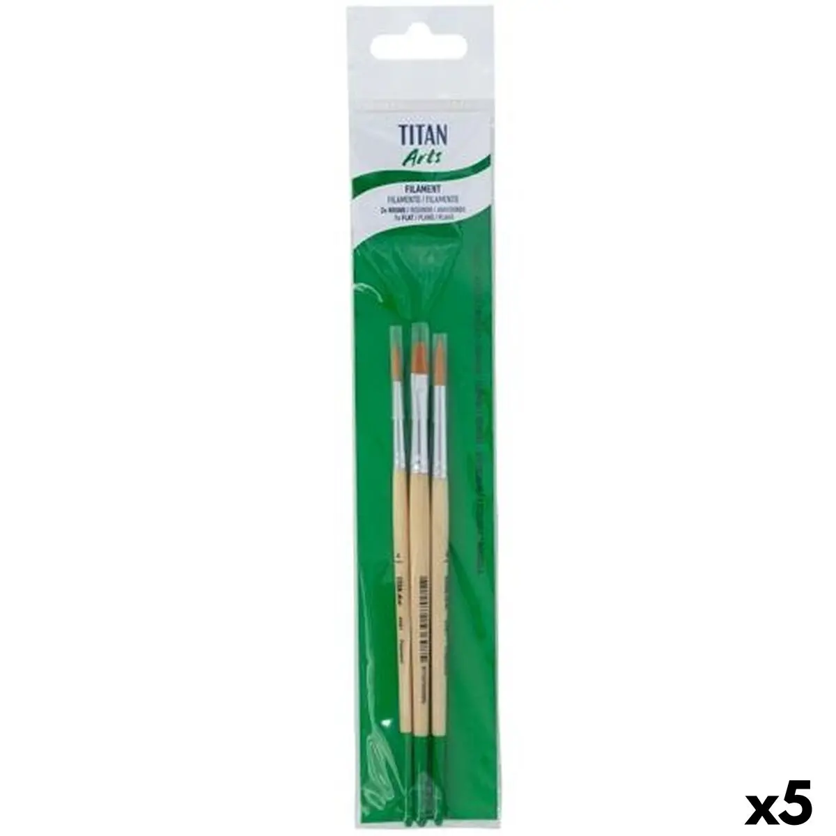 Pincéis Titan Arts 3 Peças (5 Unidades) 1