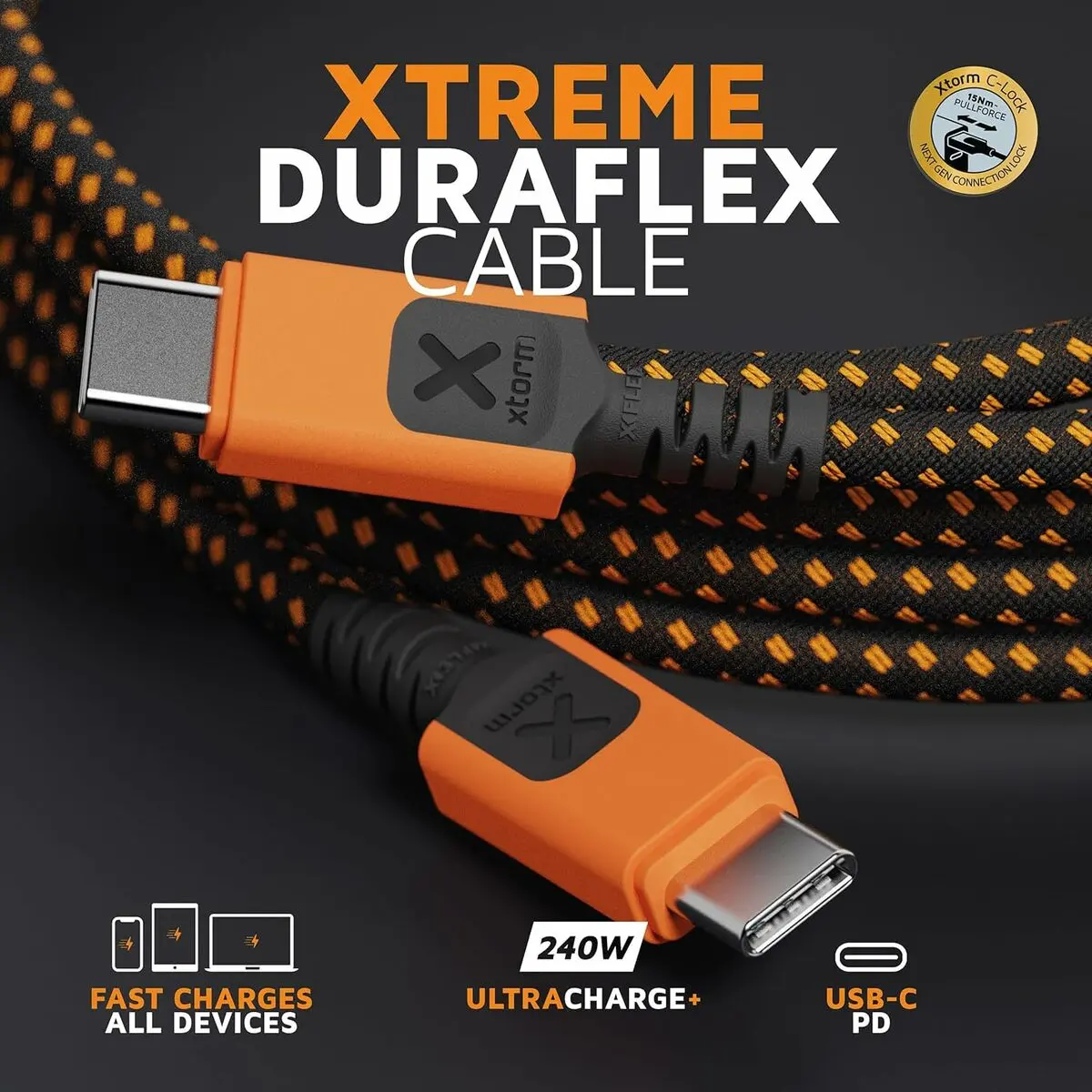 Cabo Usb Xtorm Cxx2006 Laranja 2