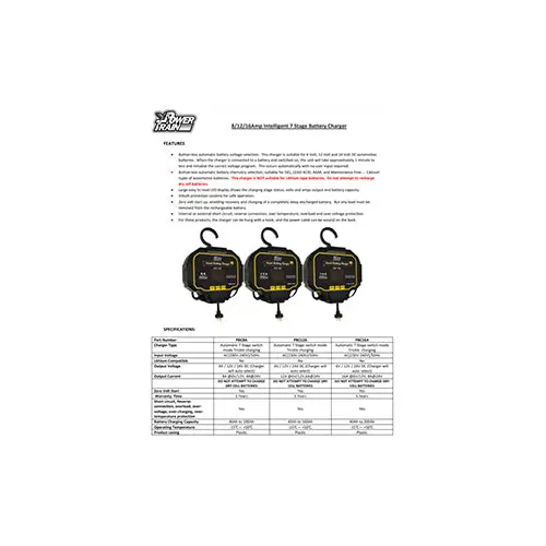 8 Amp Intelligent 7 Stage Battery Charger 5 Yrs Warranty Power Train Pbc8a 2