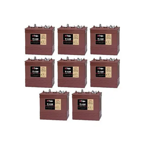 8X Trojan T-105 Deep Cycle Battery 6V 225Ah 1