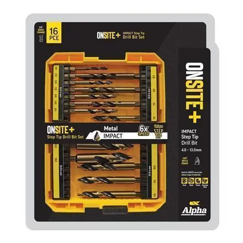 16 Pce Onsite Plus Step Tip Drill Set 1