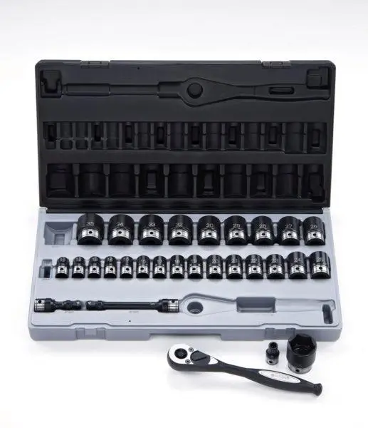 Impact Socket Set Met 1/2 Drive 29 Pce Dual Action 1