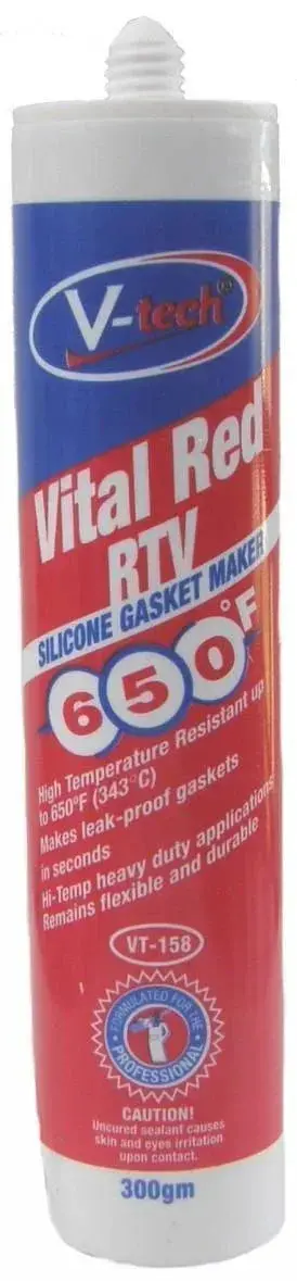 V-Tech Red Rtv Silicone 300Ml 343°C 1