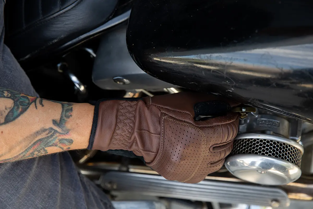 Biltwell Borrego Gloves - Chocolate/Black 2