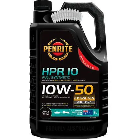 Penrite Hpr 10 Fully Synthetic 10W-50 5L Engine Oil - Hpr10005 1