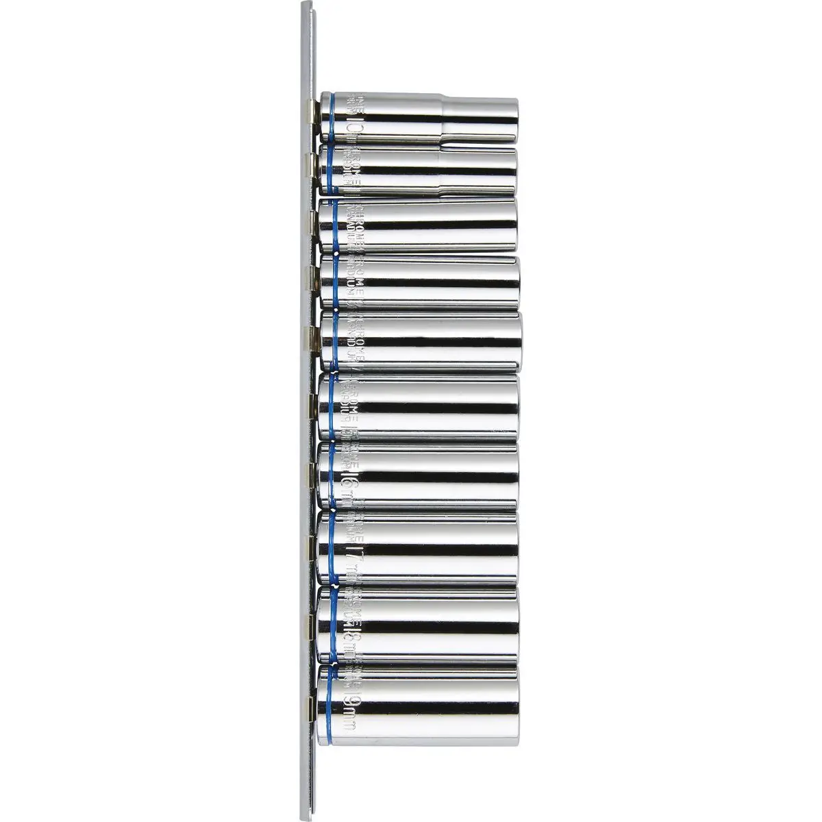 Mechpro Blue 10 Piece Deep Socket Rail Set Metric 3/8In Drive – Mpbsk124k 1