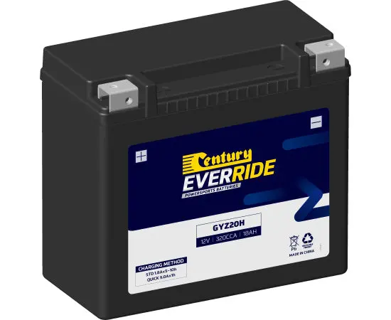 Century Gyz20h Heavy Duty Agm Motorcycle Battery - 320Cca 18Ah 1