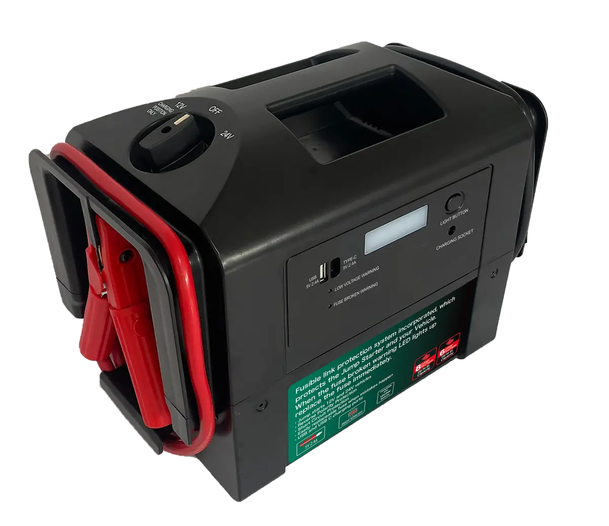 12V / 24V Jump Starter 3000A Heavy Duty Powerful Compact For Commercial Trucks Aps12/24 1