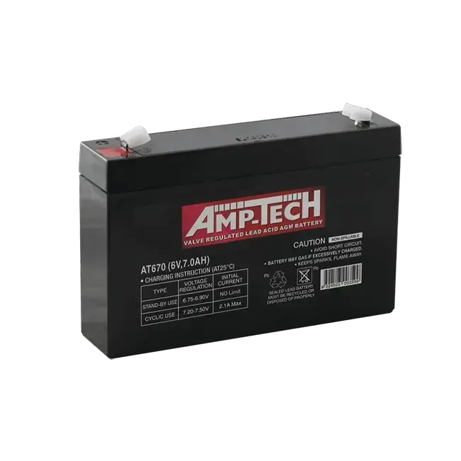 Amptech At670 6V 7Ah Agm Battery 1