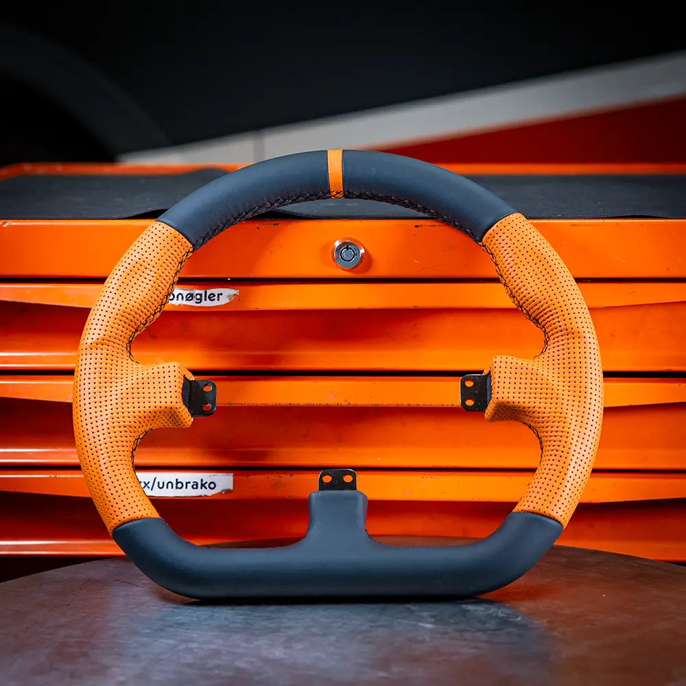 Aro Closed D Orange Leather Asetek Simsports 1