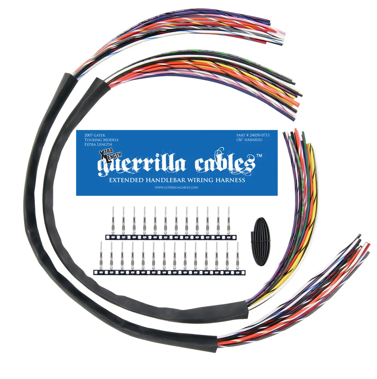 Guerrilla Cables - 2007-2013 Xtra Length Bagger Handlebar Extension Kit 1