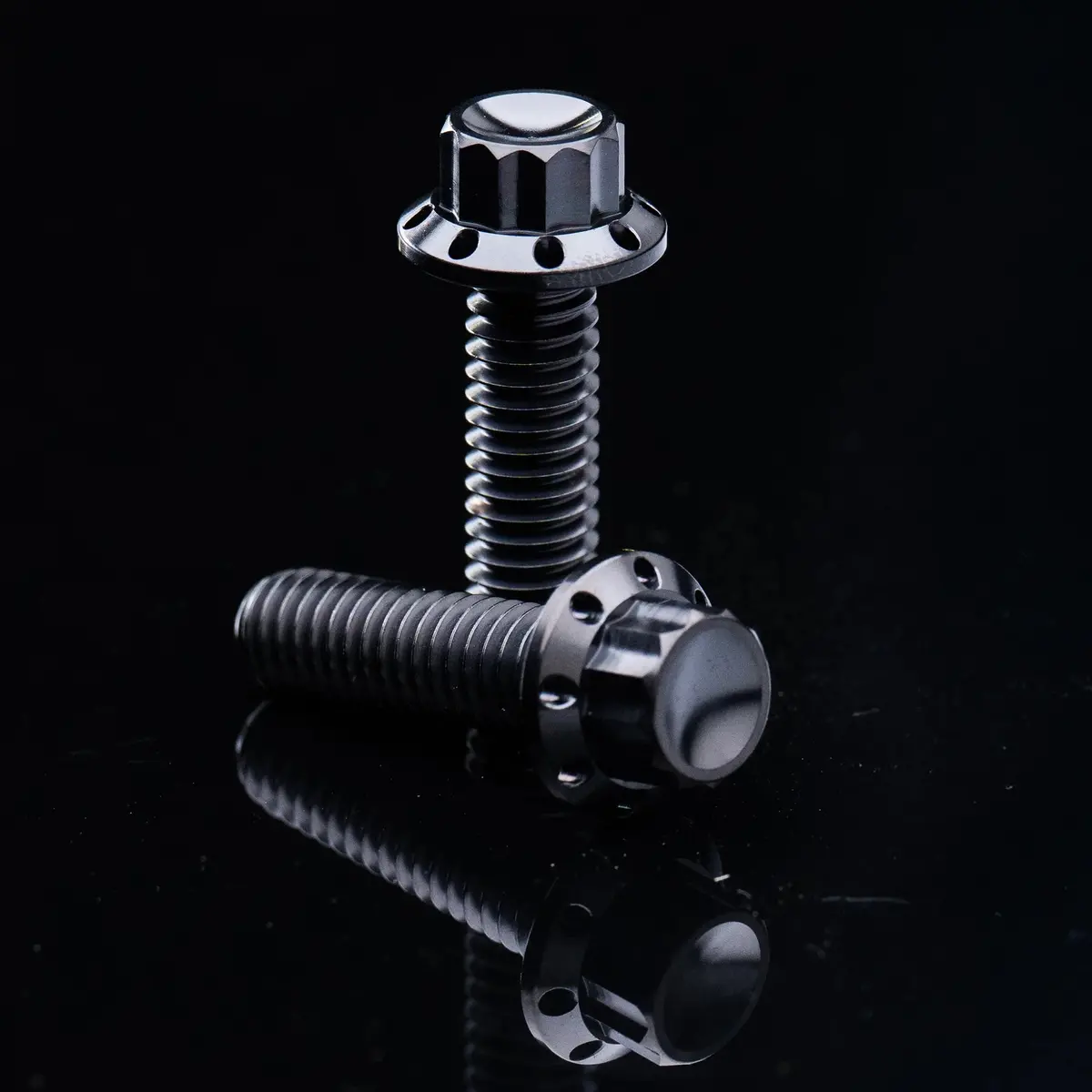 Arlen Ness Lifter Block Titanium 12-Point Bolt Kits, Black 2