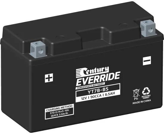 Century Yt7b-Bs Motorcycle Agm Battery - 90Cca 6.5Ah 1