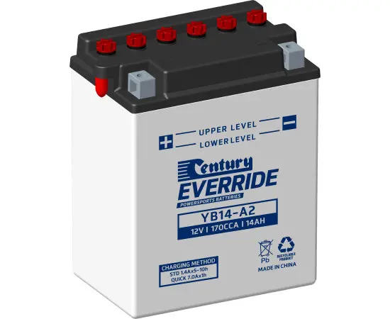 Century Yb14-A2 Motorcycle Battery - 170Cca 14Ah 1
