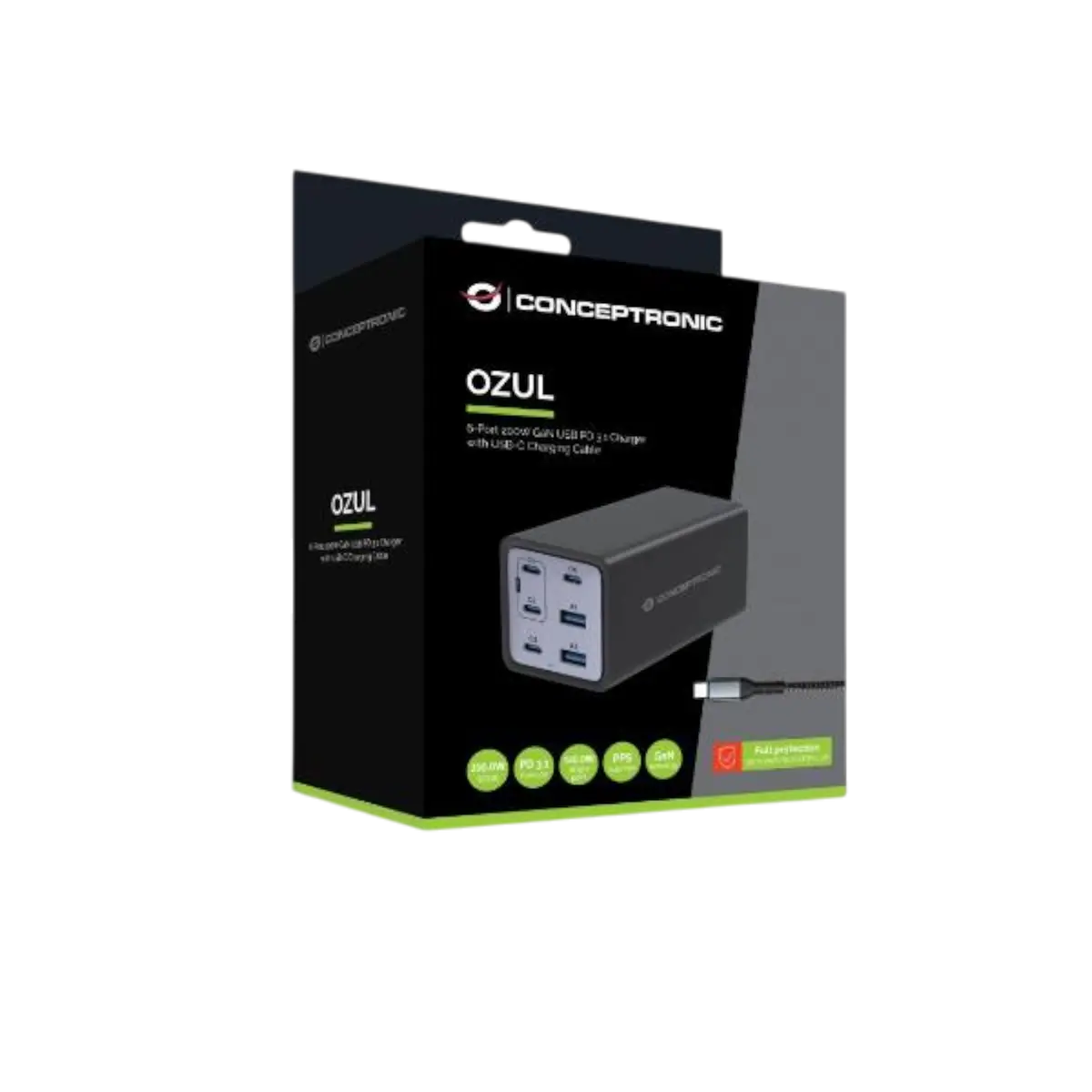 Cargador Usb-C Gan Pd 3.1 De 200W Y 6 Puertos 2