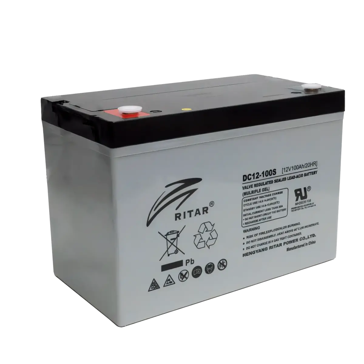 Ritar Dc12-100S 12V 100Ah Deep Cycle Agm Battery 1