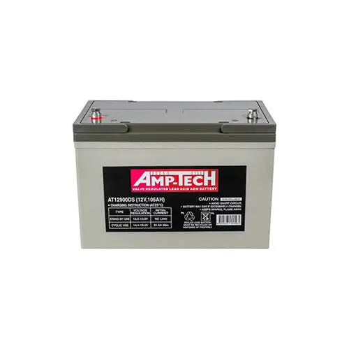🔋 Amptech At12900ds Deep Cycle Agm Battery — 12 V 105 Ah 800 Cca 1