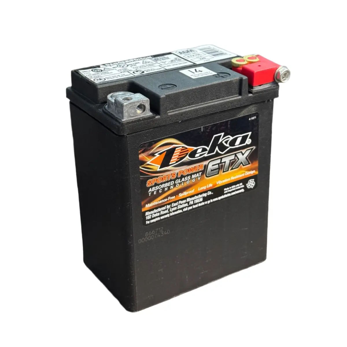 Deka Etx15l Agm Motorbike Battery - 12V 14Ah 325Cca 1