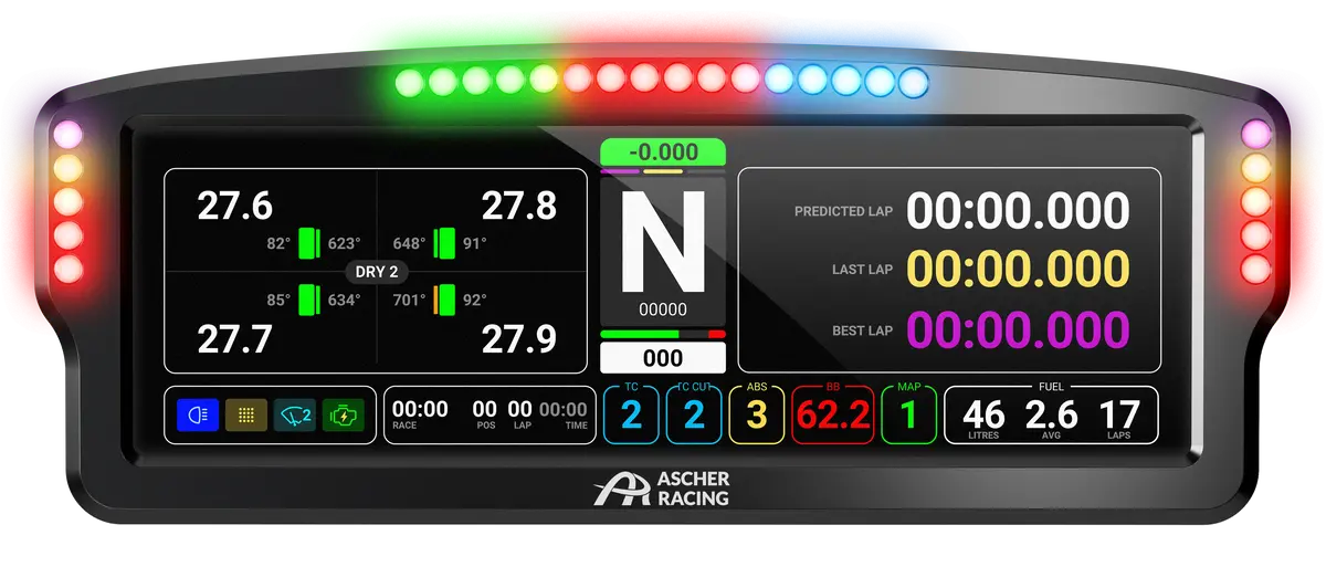 Dashboard 8" Ascher Racing 1