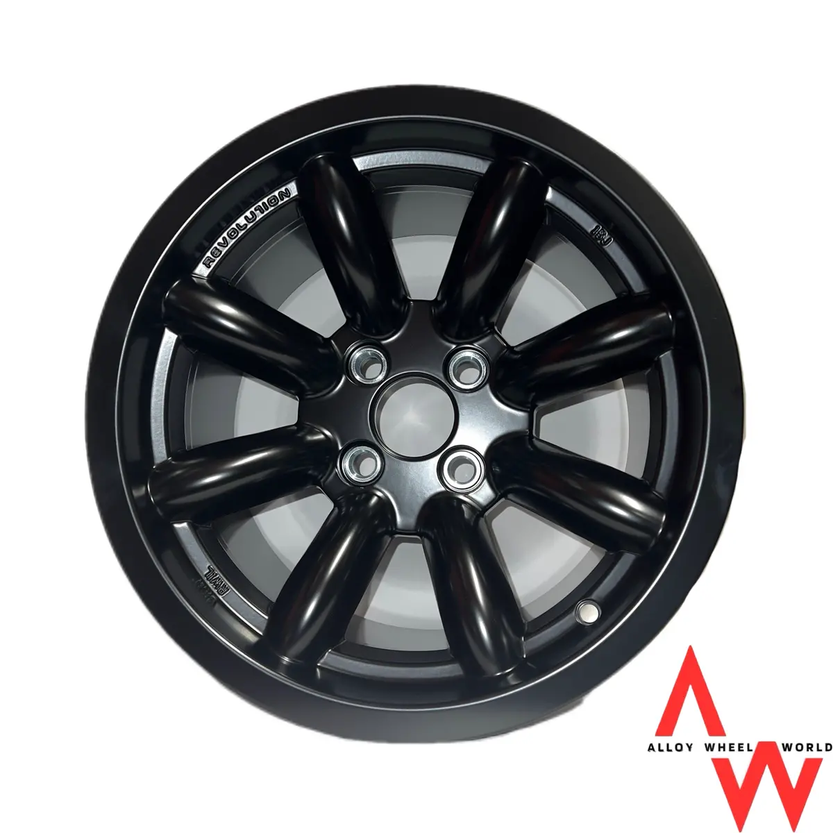 9X15 Revolution 8 Spoke Matt Black 1