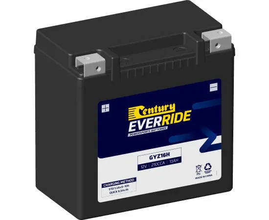 Century Gyz16h Heavy Duty Agm Motorcycle Battery - 210Cca 13Ah 1