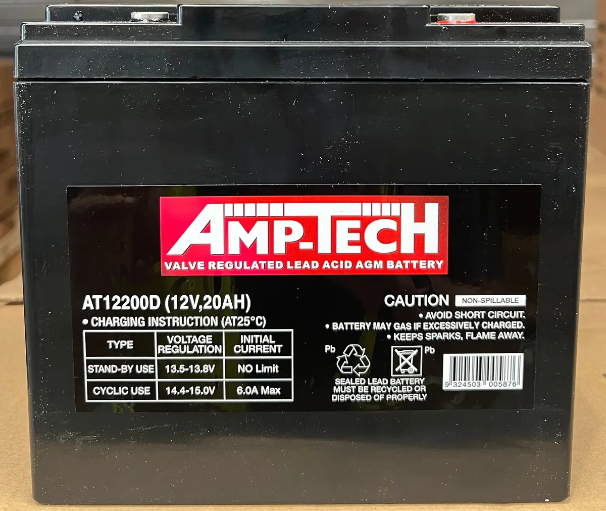 Amptech At12200d 12V 20Ah Agm Battery 1