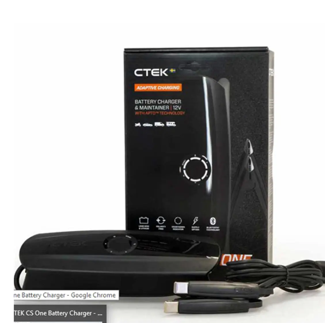 Ctek 40-333 Apto Cs One Battery Charger 12V Revolutionary Adaptive Charging Technology, Charger And Maintainer 1