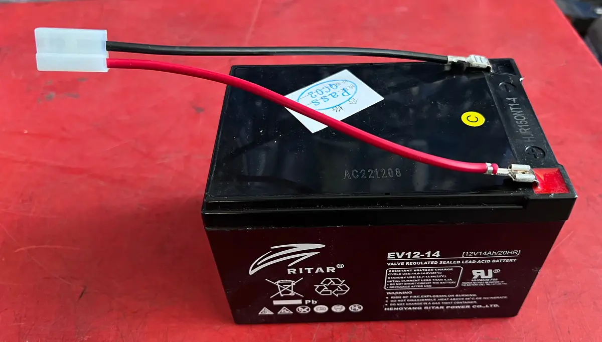 Kontiki 12V 14Ah Battery With Torpedo Leads 1