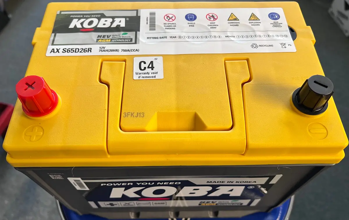 Koba S65d26r Agm Auxiliary Battery - 12V 75Ah 1