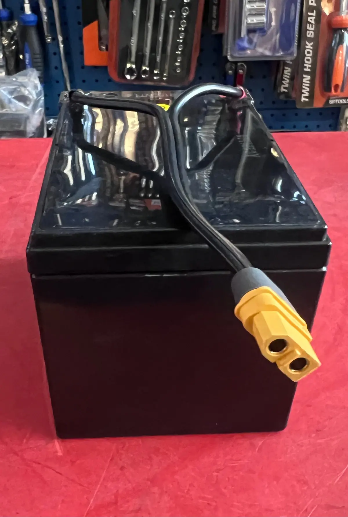 3 X Conrad Meier Fish Harvester Battery 12V 14Ah With Torpedo Leads 1