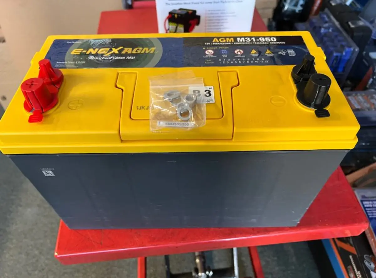 Hankook 31-950 Agm Battery - 12V, 950Cca, Dual Purpose 100Ah 1