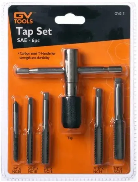Gv Tools 6 Piece Tap Set Sae - Gv013 1