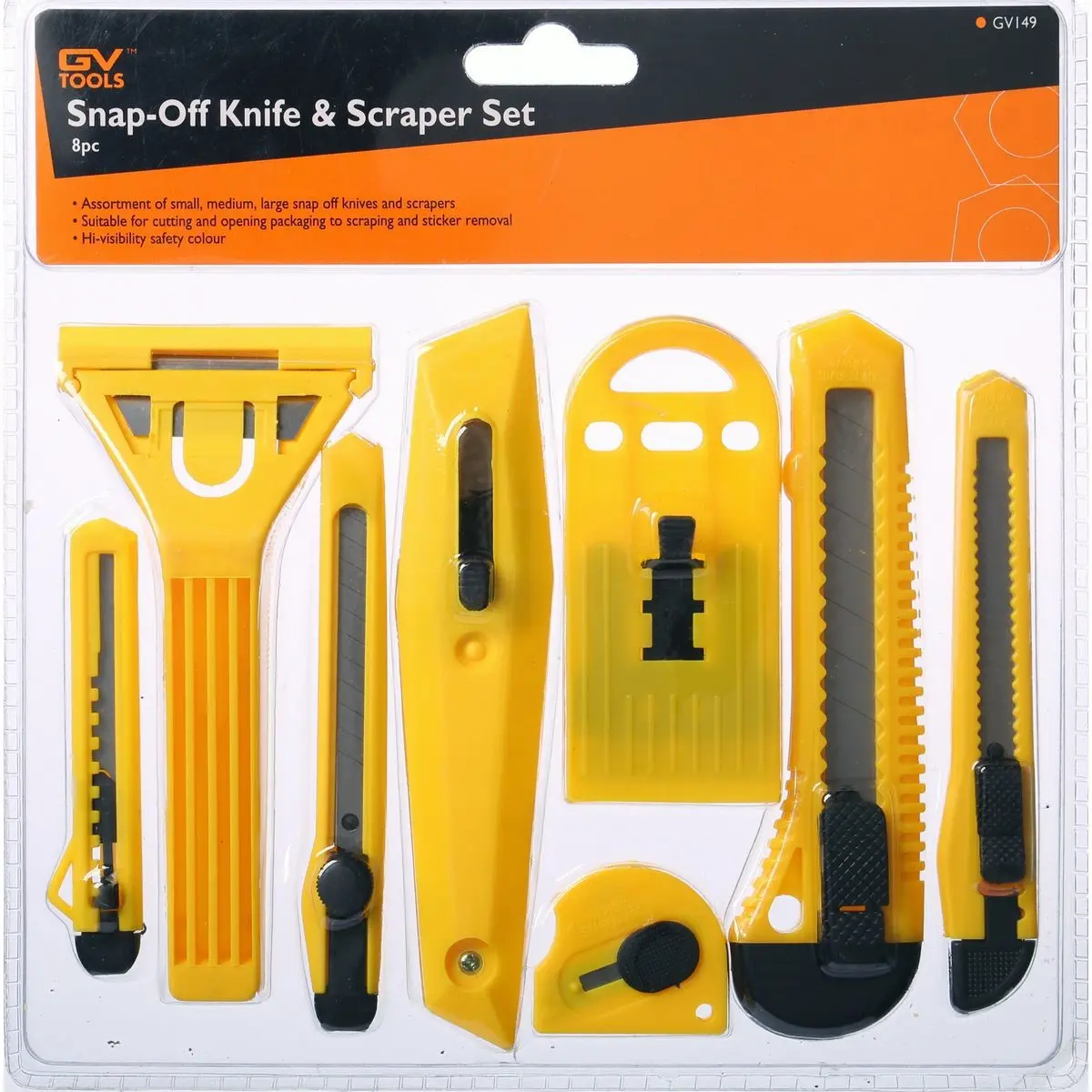 Gv Tools Snap-Off Knight And Scraper Set 8 Piece - Gv149 1