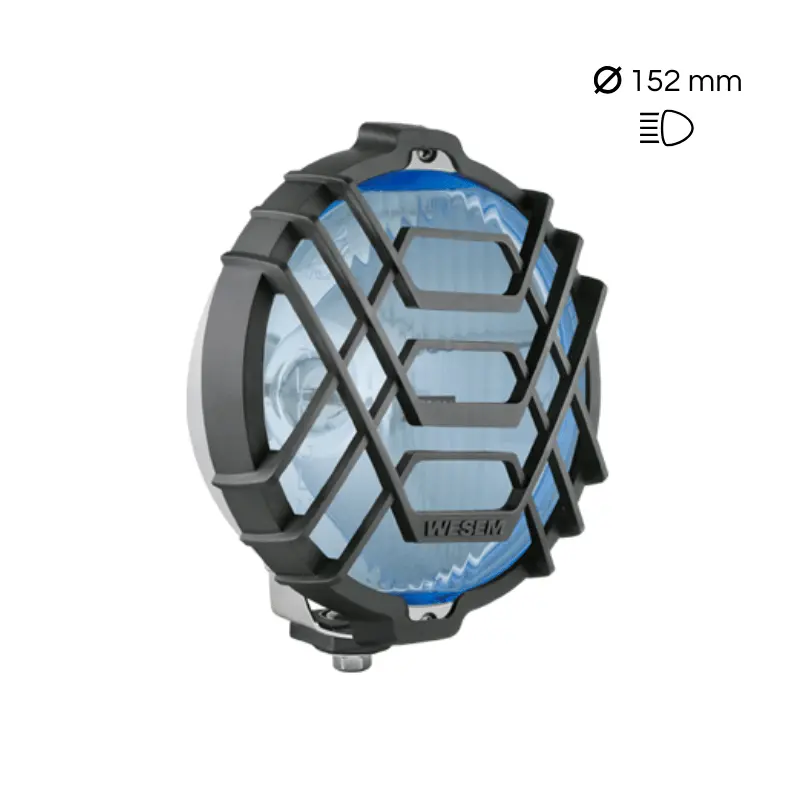 Farol De Longo Alcance Wesem Ho3 (Cromado, Vidro Azul E Com Capa) 1