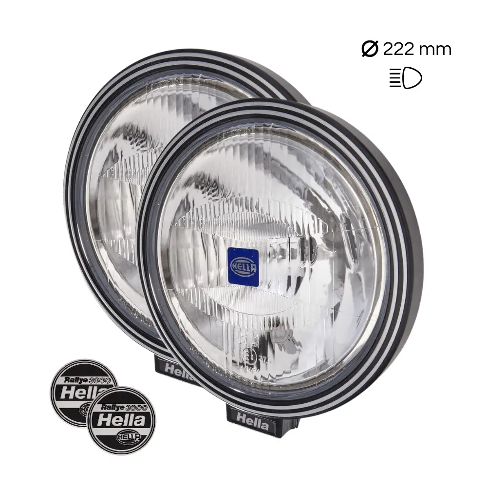 Pack De Faróis De Longo Alcance Hella Rallye 3000 1