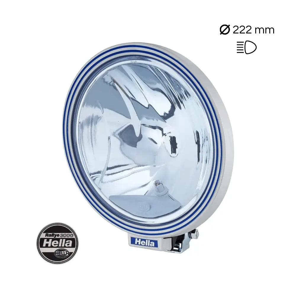 Farol De Longo Alcance Hella Rallye 3000, Vidro Azul 1