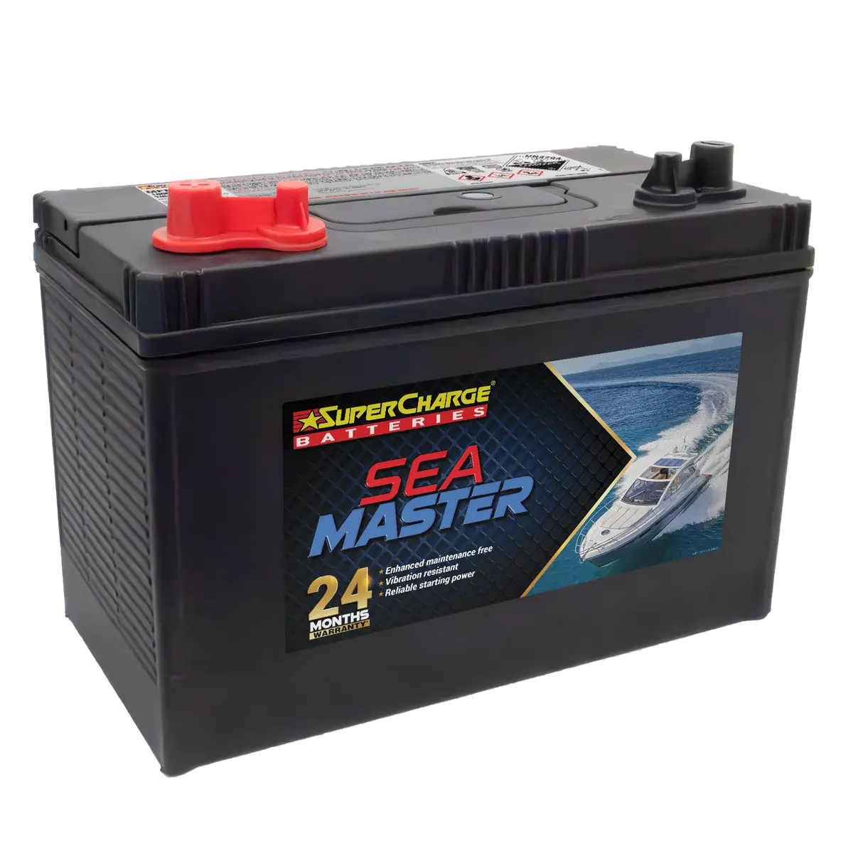 Supercharge Seamaster Mfm87 Marine Battery – 12V 105Ah 1000Cca 1200Mca (24-Month Warranty) 1