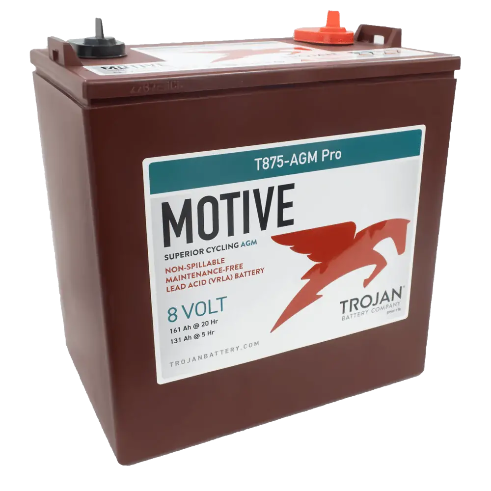 Trojan Agm Pro T875-Agm-Pro T-875 Agm Deep Cycle Battery 8V 170Ah 1