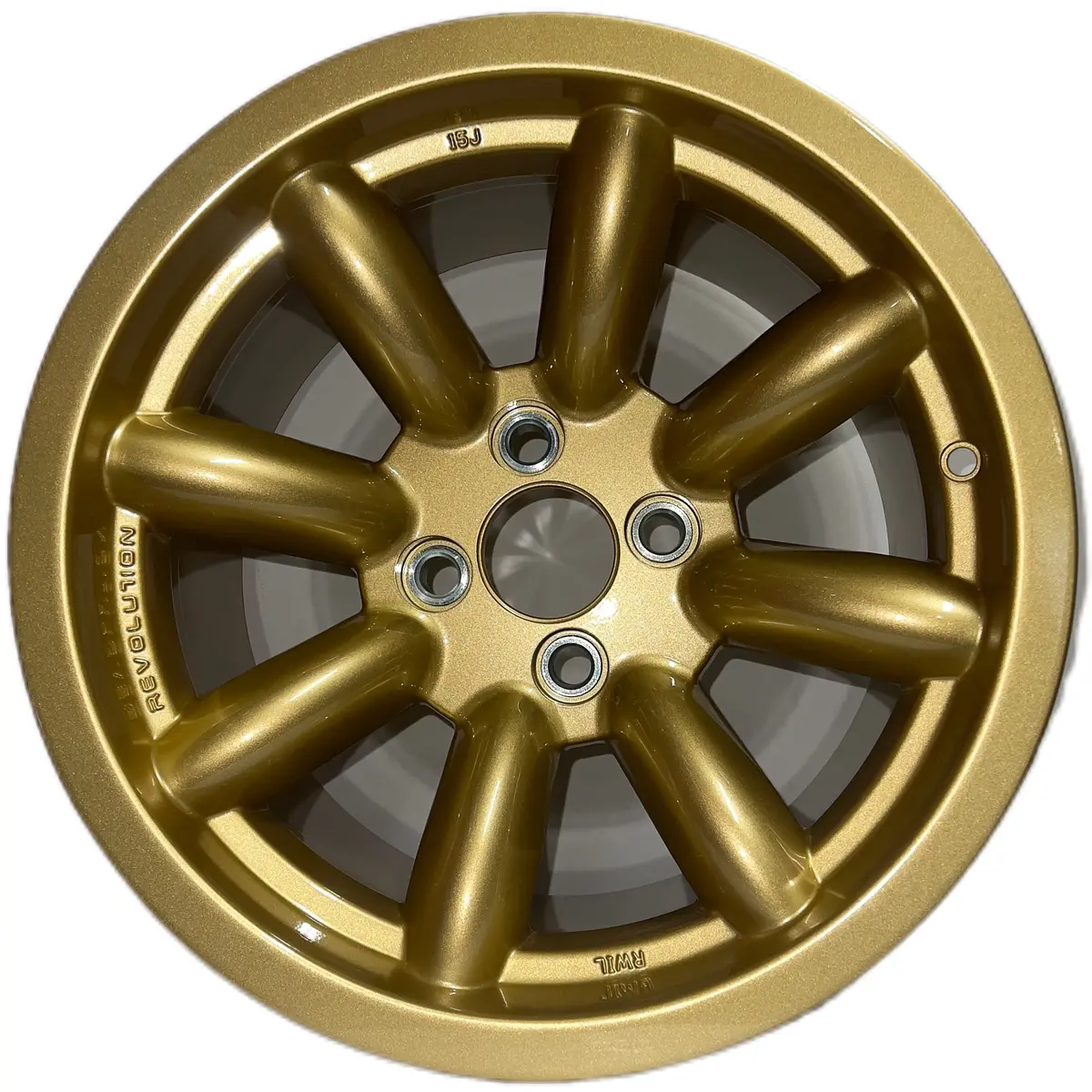 9X15 Revlolution 8 Spoke Gold 1