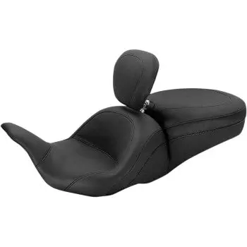 Mustang - Lowdown 2-Up Seat With Driver's Backrest - Plain - '08-21 Touring 1